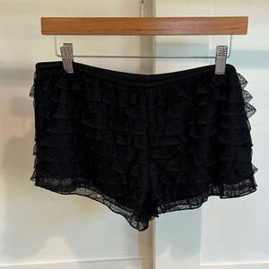 Edikted Black Ruffle Shorts
